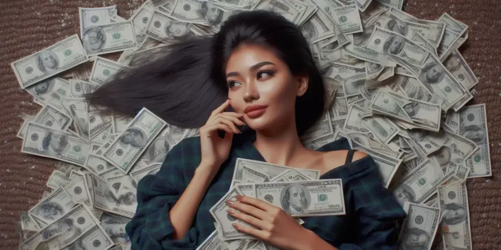 girl with lots of money